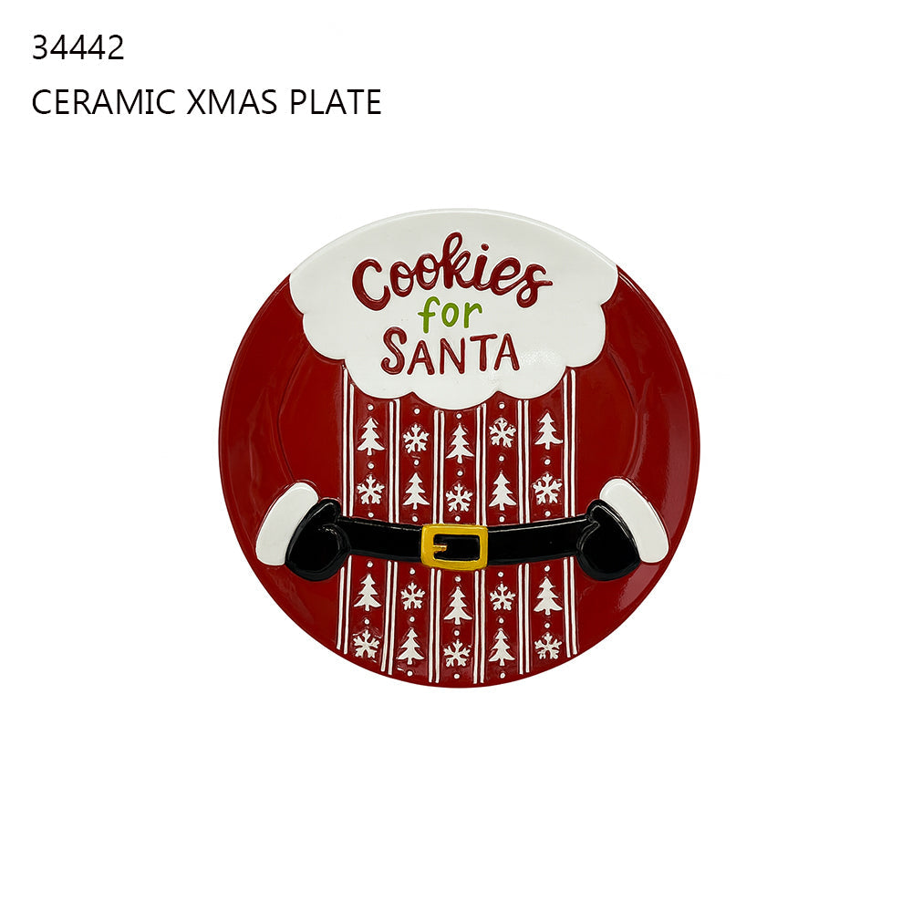 Santa Suit Cookies Plate
