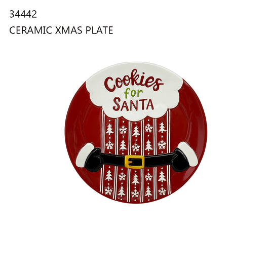 Santa Suit Cookies Plate