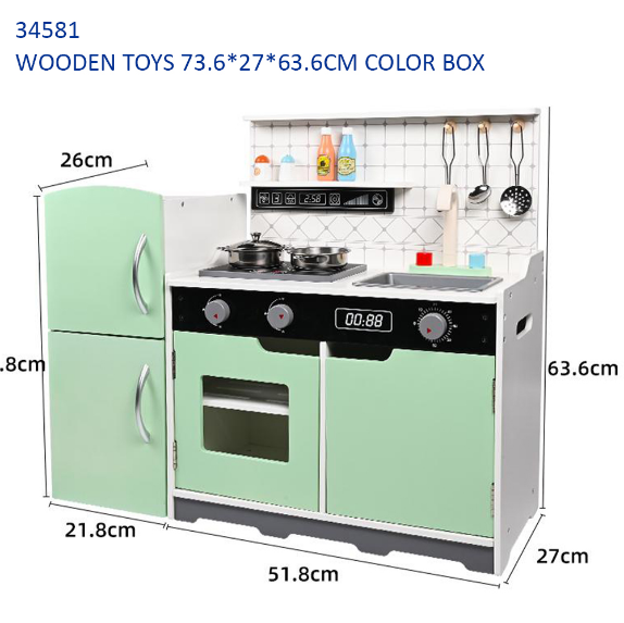 Mint Wooden Kitchen Playset