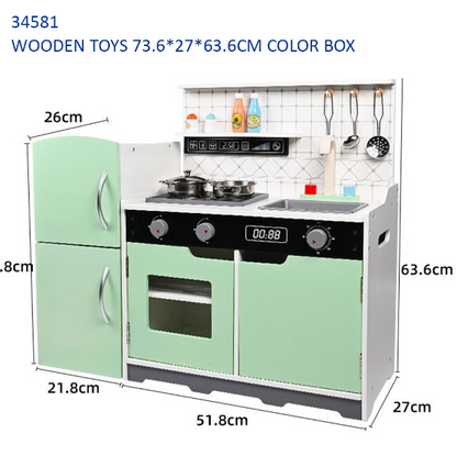 Mint Wooden Kitchen Playset