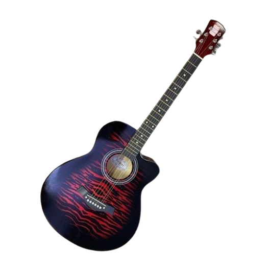 Acoustic Guitar – Red & Black Finish