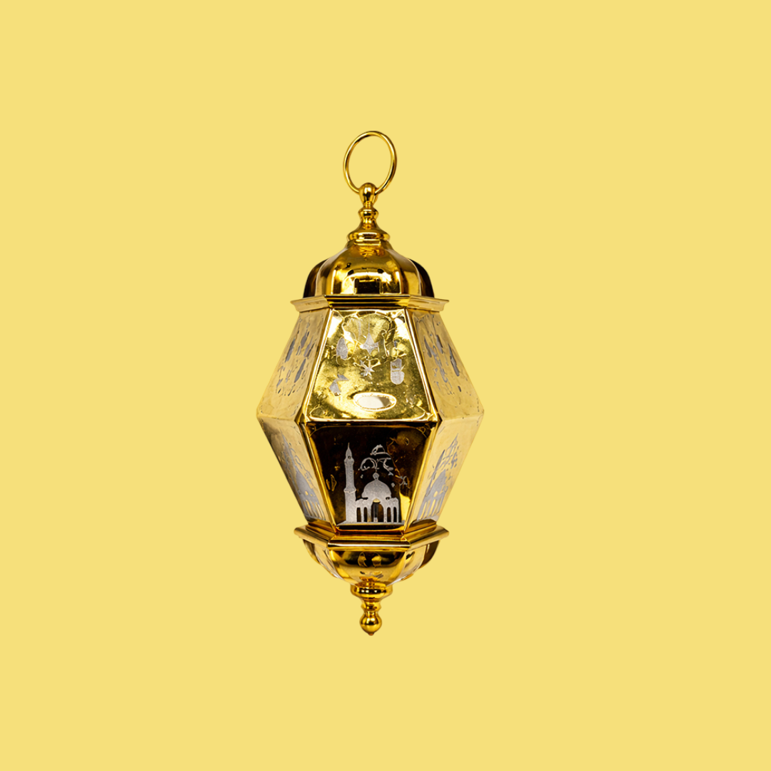 Hanging Gold Ramadan Lamp