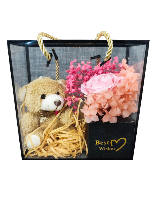 Teddy Bear Flower Gift Box Set
