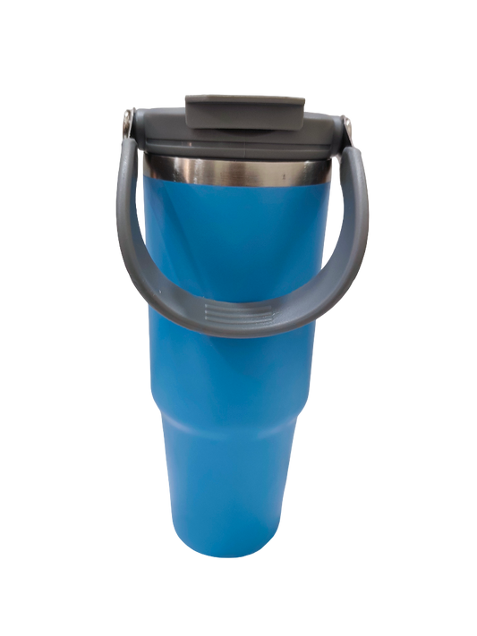 Blue Water Bottle with Handle