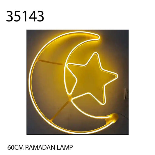 Ramadan Moon & Star Neon Lamp 60cm