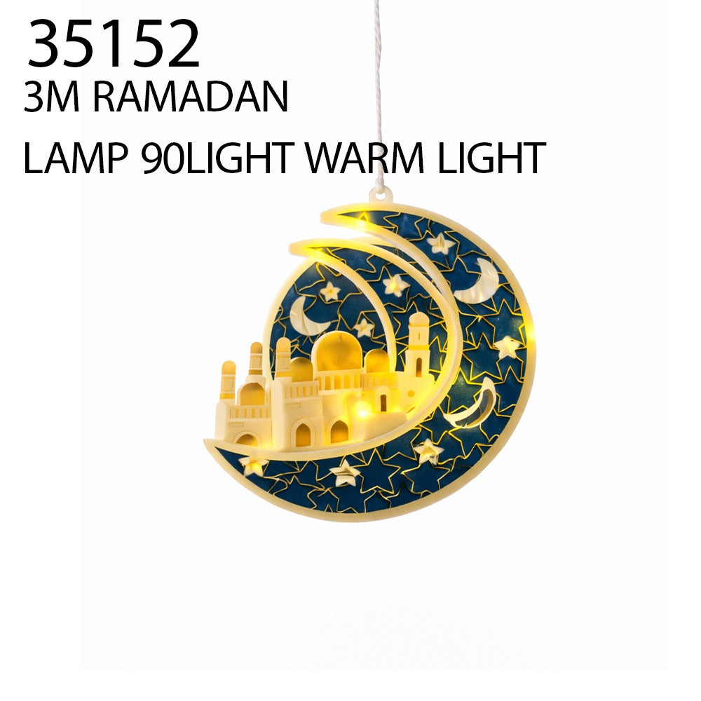 Ramadan Hanging Moon & Mosque Light 3M