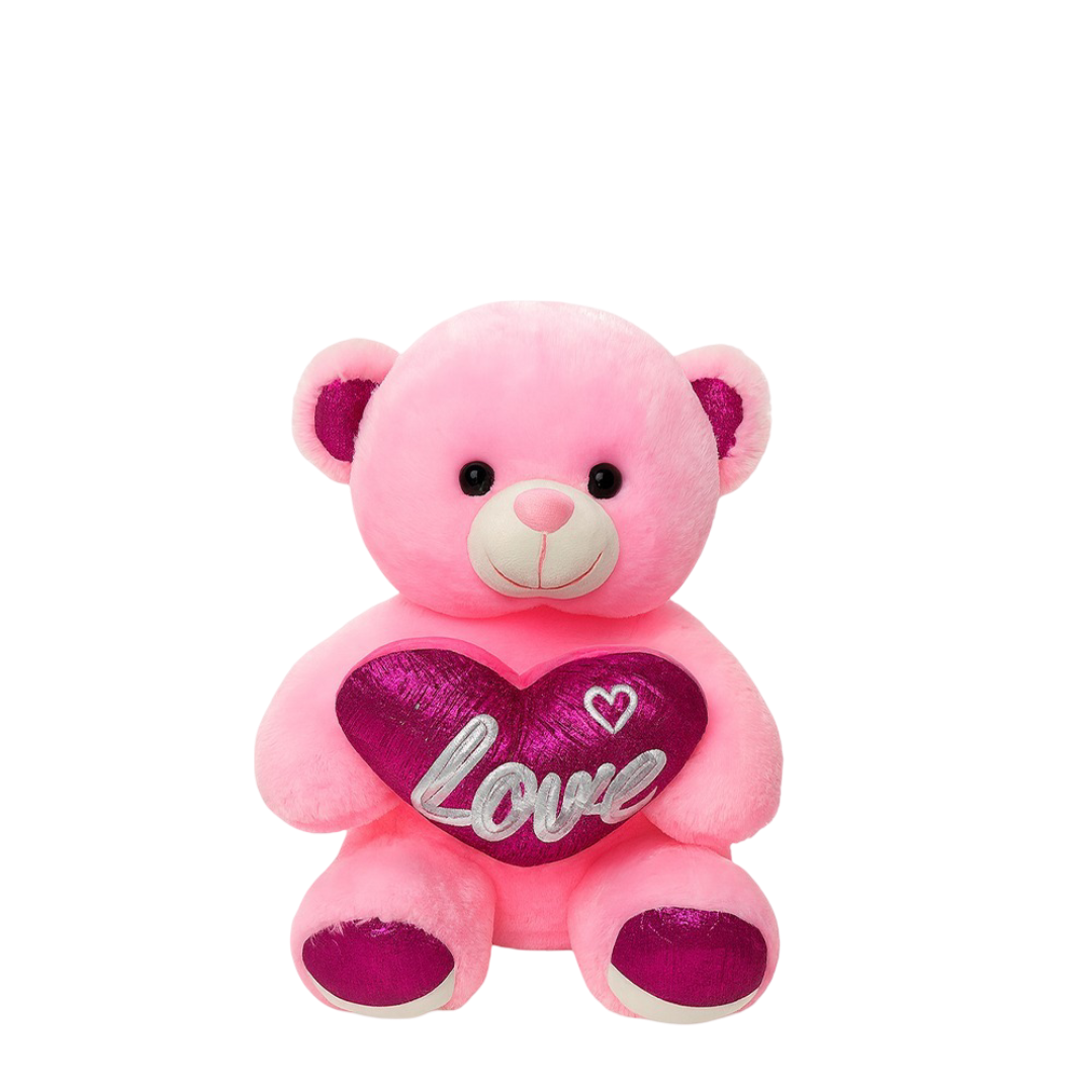 Pink Love Teddy Bear 40cm Deluxe