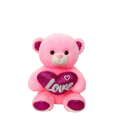 Pink Love Teddy Bear 40cm Deluxe