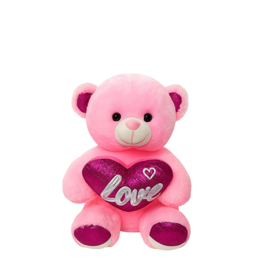 Pink Love Teddy Bear 40cm Deluxe