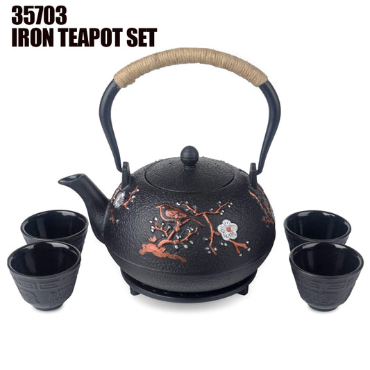 Iron Teapot Set with 4 Cups – Traditional Tea Set