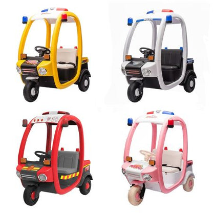 Electric 3-Wheel Ride-On Toy Car with Lights &Music