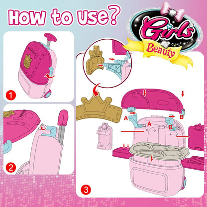 Girls Beauty Trolley Case