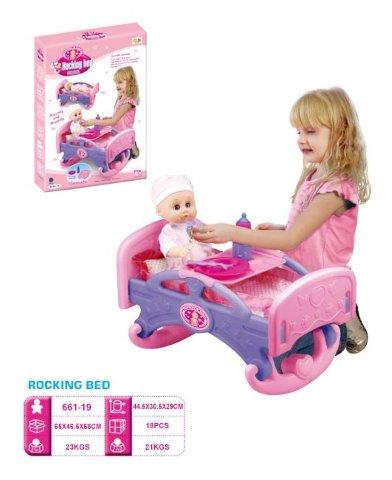 baby doll set set with bed and feeding accessories