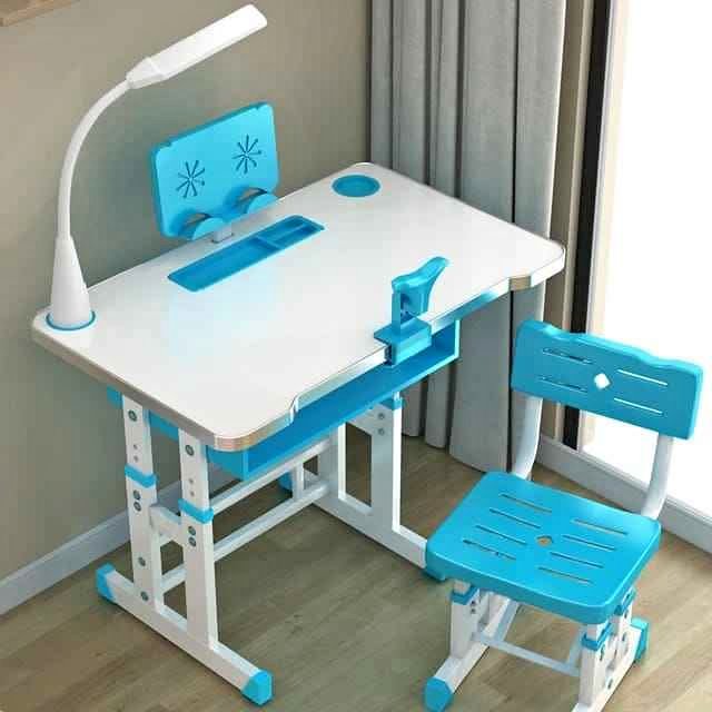 wooden desktop with light