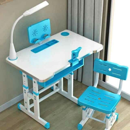 wooden desktop with light