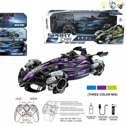 Remote Control Spray Smoke equation Stunt Car With Light Music 13 inch