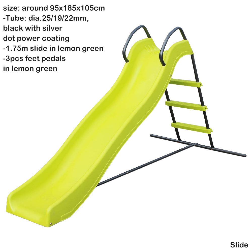 Metal and plastic outdoor slide