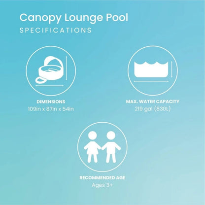 Round Inflatable Family Lounge Blue Pool