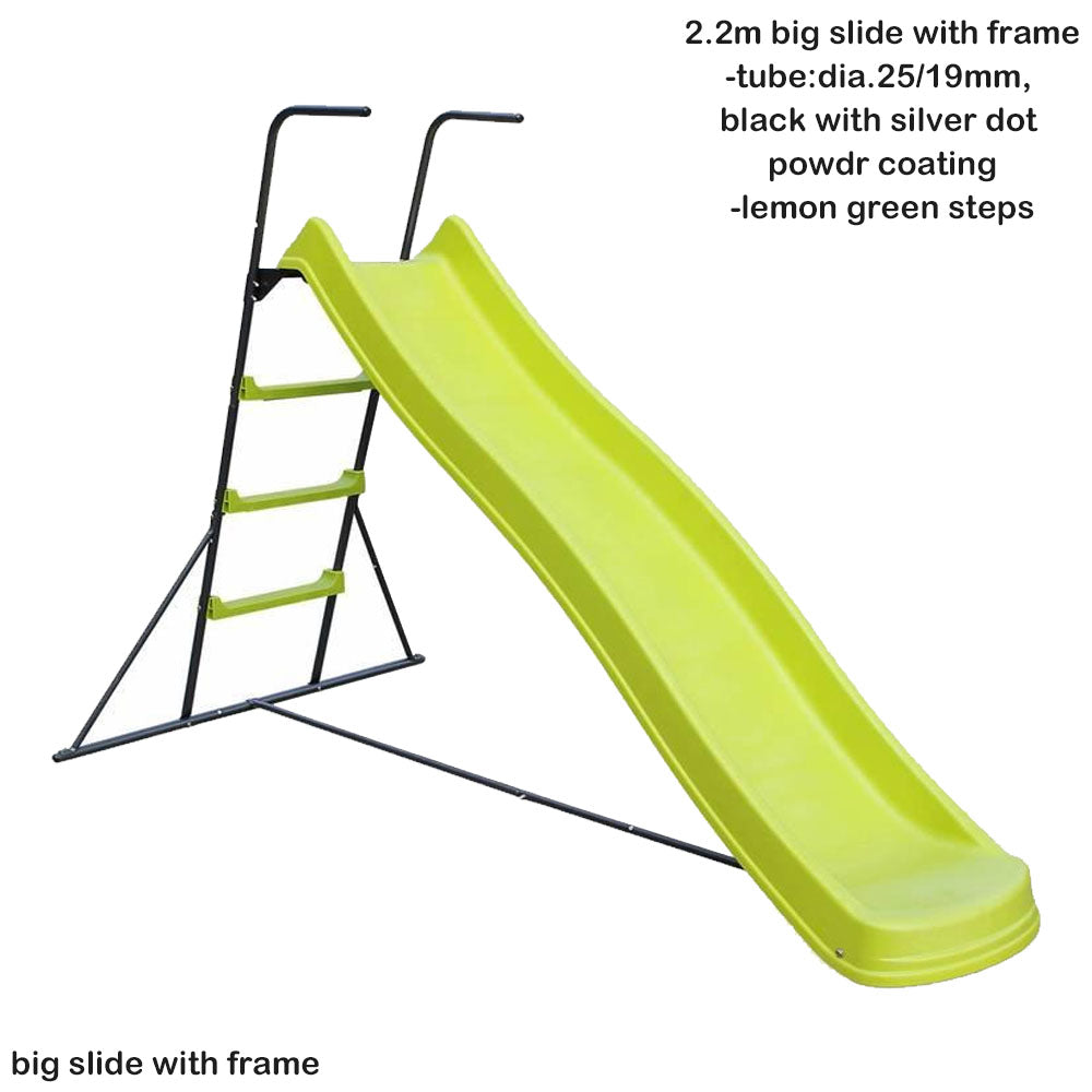 metal and plastic outdoor slide