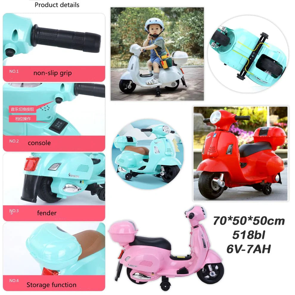 Electric ride-on toys for kids (mini vespa )