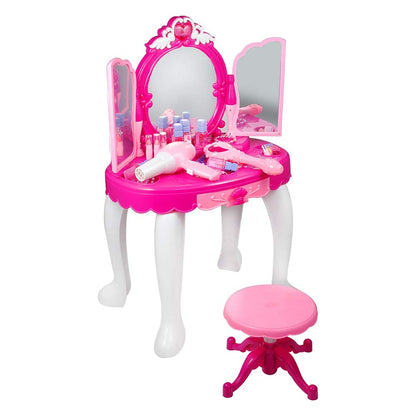 mirror and chair make up dresser