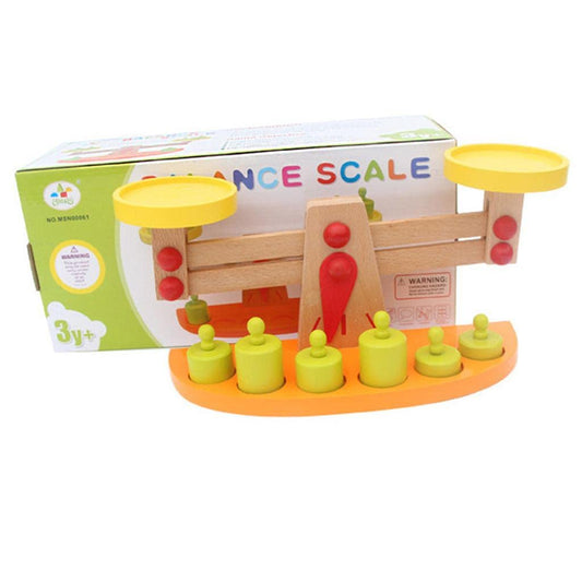 wooden balance scale