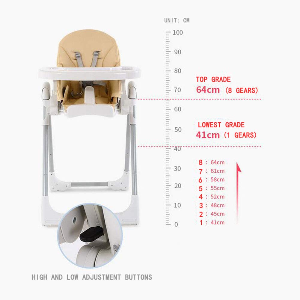 Foldable Baby High Chair with Recline