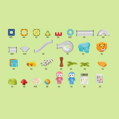 Magic Magnetic Blocks Animal Marble Run – 151 PCS