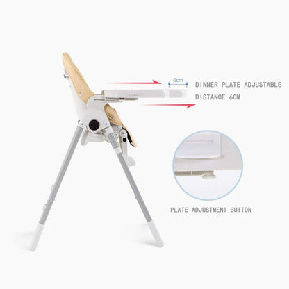 Foldable Baby High Chair with Recline