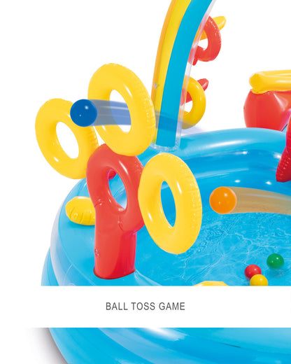 Rainbow Ring Inflatable Play Center with Slide