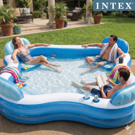 Square Inflatable Family Lounge Pool