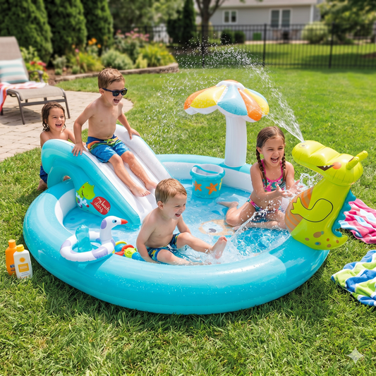 Gator inflatable Play center with slide