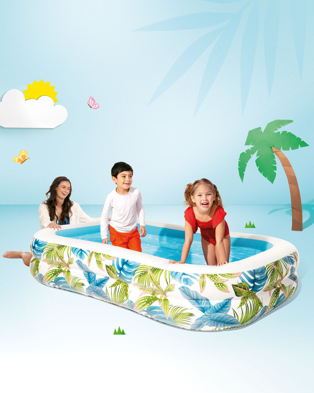 Tropical Swim Center Family Inflatable Pool