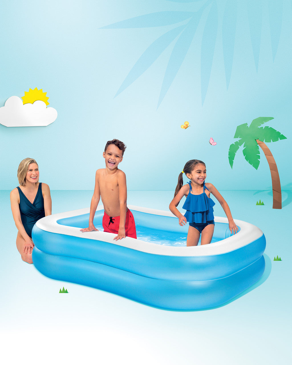 Inflatable Family Pool - Blue