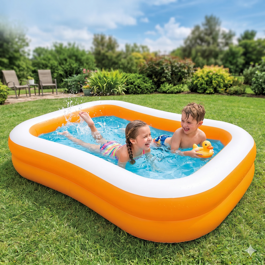 Mandarine Rectangular Inflatable Pool