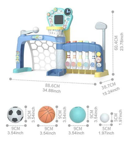 4 in 1 basketball football golf and bowling