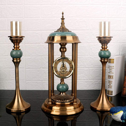 Luxury Ramadan Clock & Candlestick Set