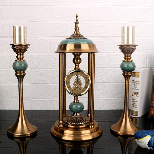 Luxury Ramadan Clock & Candlestick Set