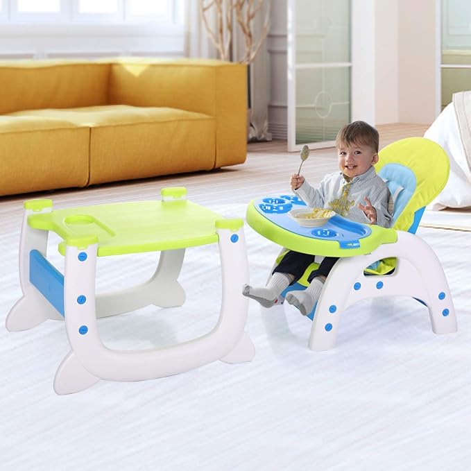3-in-1 convertible toddler highchair and table set