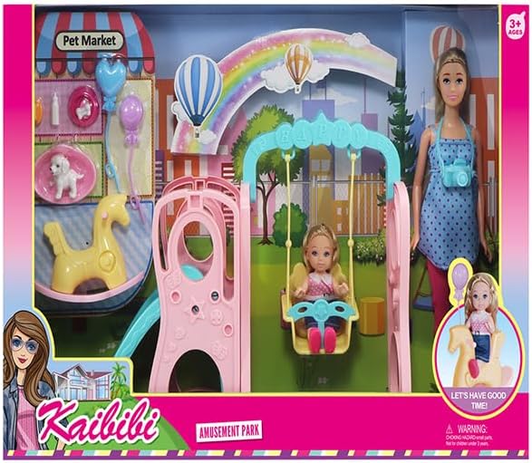 slide and swing doll set
