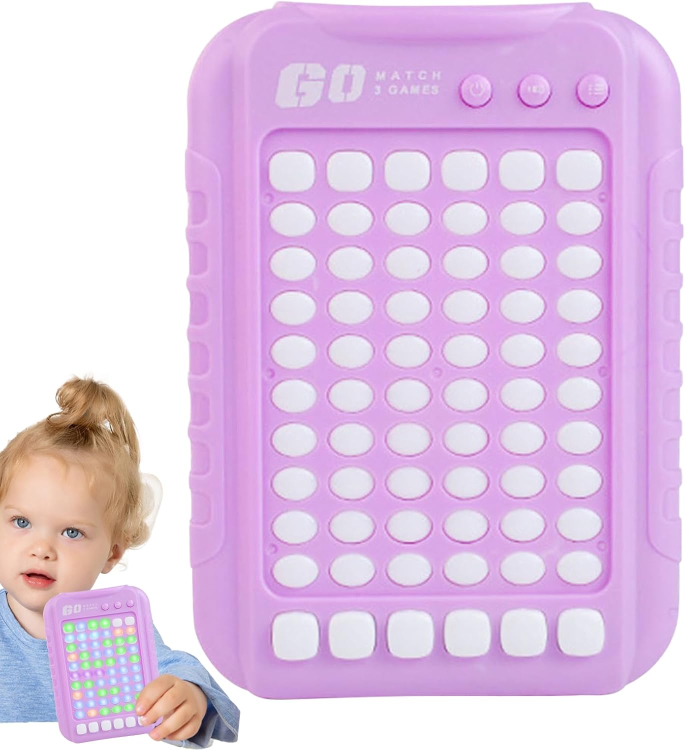 interactive electronic "Go Match 3" handheld puzzle game console
