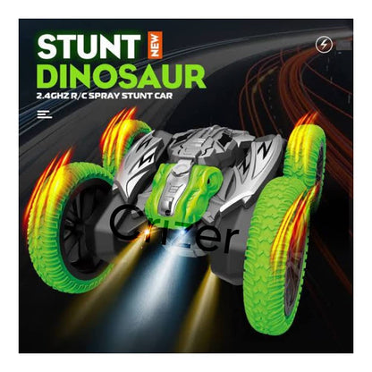 dinosaur rotating spray crazy stunt car