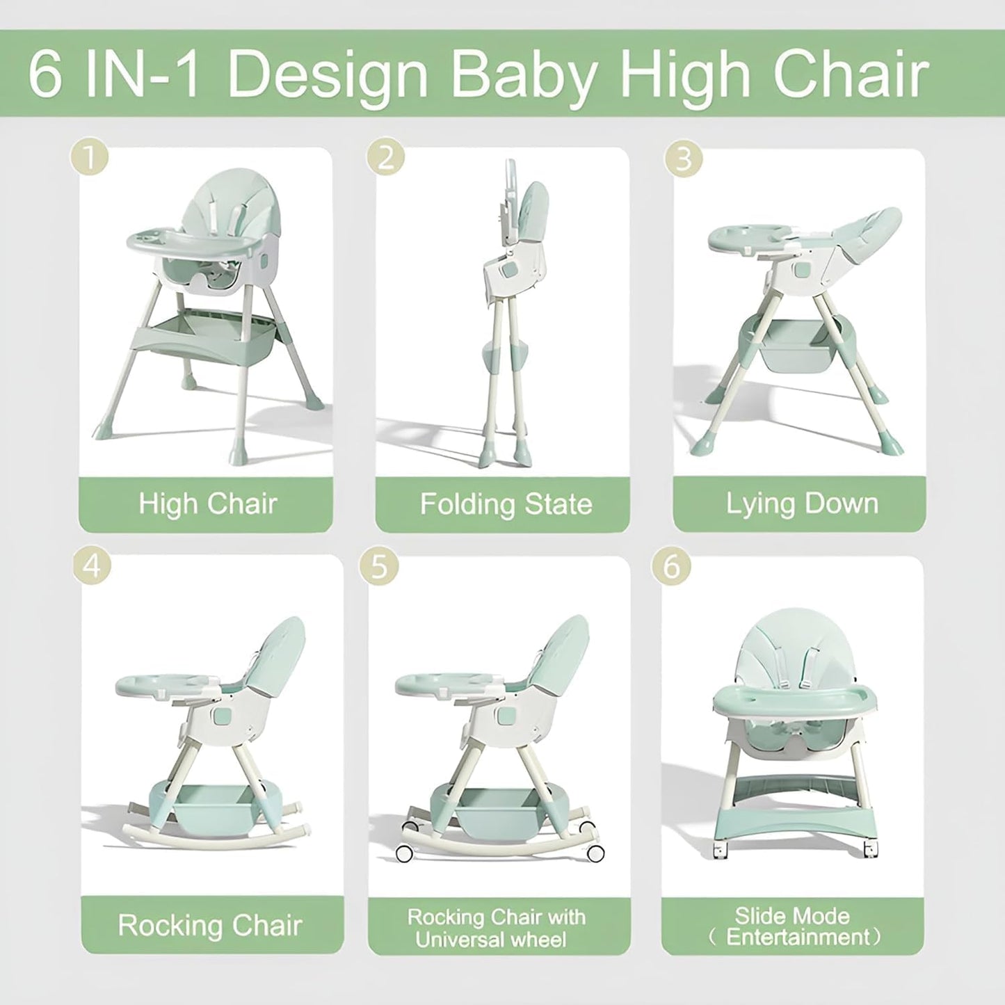 6-in-1 Baby High Chair