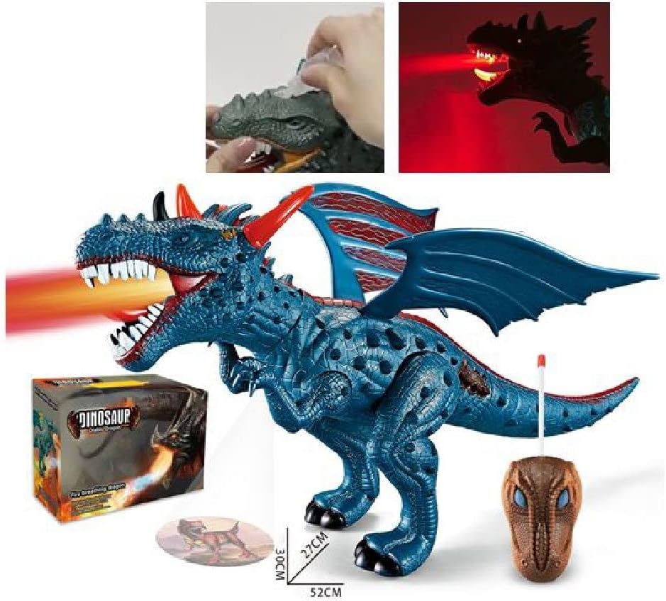 Fire Breathing RC Refractory Dragon, with Remote Control, Red LED, Steam Generator, Image Projection