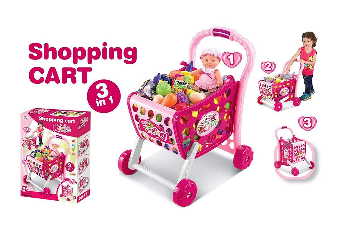 3 in 1 shopping kitchen set with baby doll