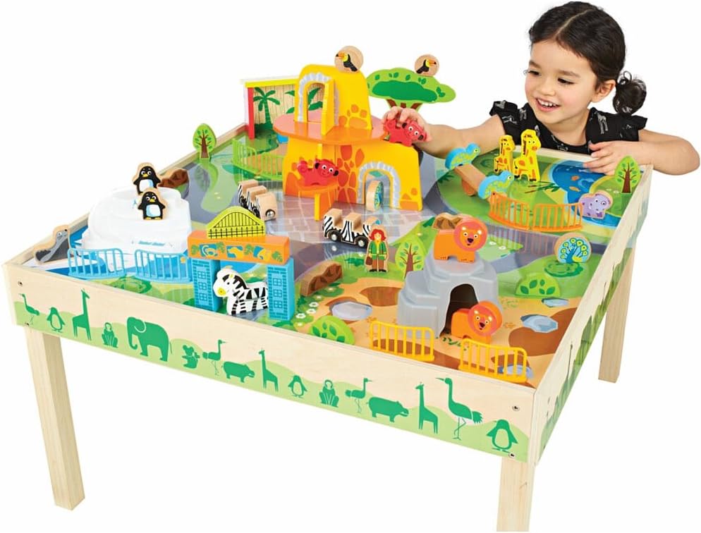 Multi-Purpose Wooden Toy Table