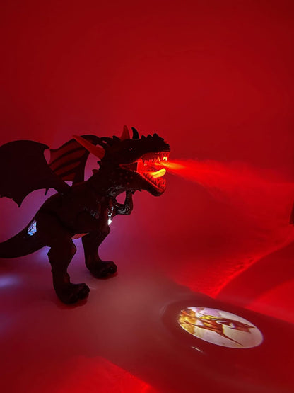 Fire Breathing RC Refractory Dragon, with Remote Control, Red LED, Steam Generator, Image Projection