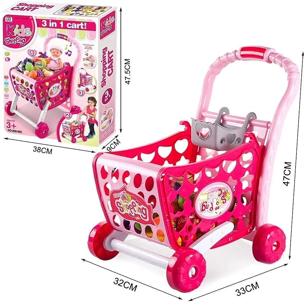 3 in 1 shopping kitchen set with baby doll