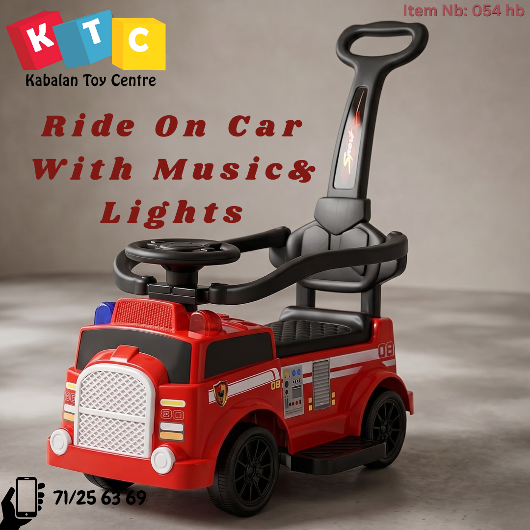 3-in-1 toddler ride-on fire truck push car