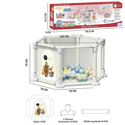Hexagon play Fence with balls